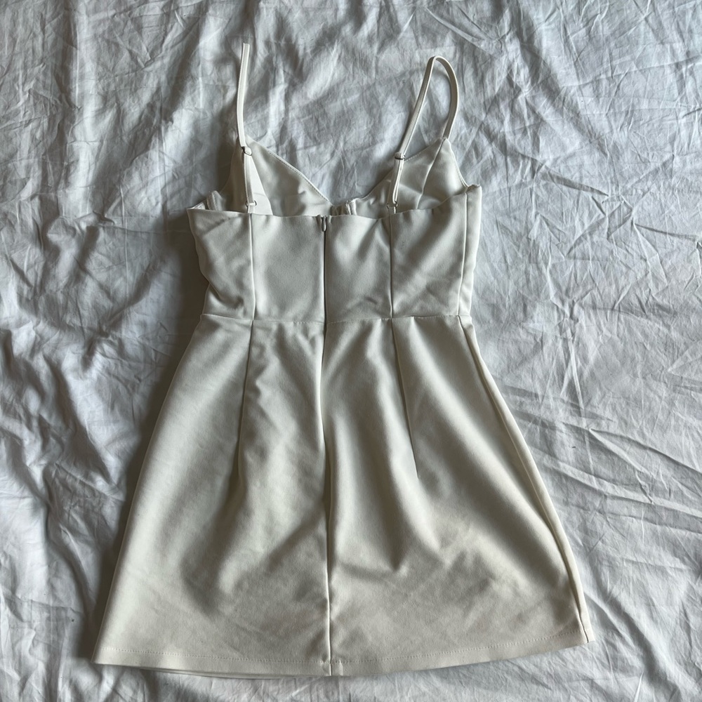 Princess Polly White Mini Dress A Line Small Size 4 Night Out NYE Classic - Picture 5 of 6
